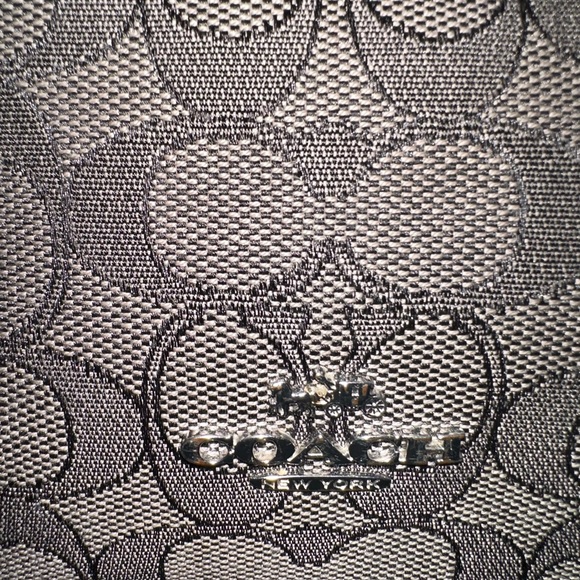 Coach Signature Dufflette in Black Smoke/Black with Coach Tag - Picture 6 of 15